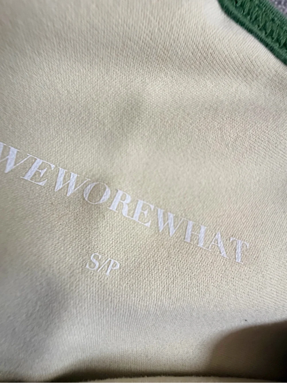 Weworewhat One Shoulder Crop Top and Tennis Skirt Set in Light Green S